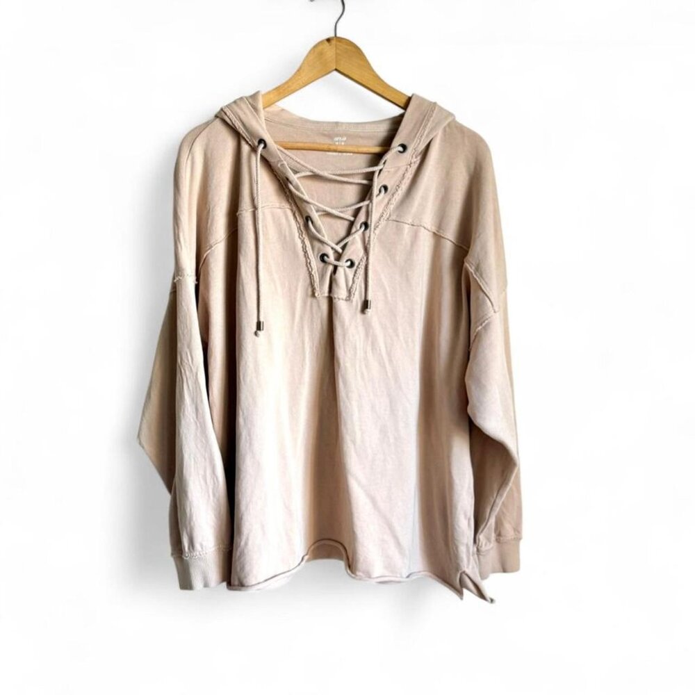 Aerie Oversized Lace-Up Hoodie | Sunday Soft Collection Size M